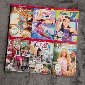 American Girl Lot of 6:‎ Kit, Joss, Z Yang, Grace, Caroline, Girl of the Year
